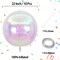 10 Pcs 22 Inch Iridescent Mylar Balloons, Large 4D Giant Round Foil Balloon Big Mirror Metallic Balloons for Birthday Party Baby Shower Gender Reveal Supplies